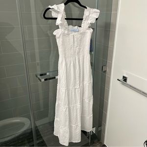 Hill House White Ruffle Dress